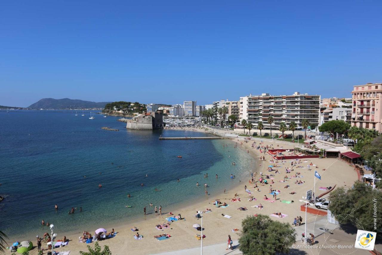 Bel Appartement T3 Mourillon A 5 Min Des Plages - Vue Mer ツーロン エクステリア 写真
